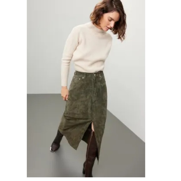 Blank NYC Olive Midi Skirt - Picture 1 of 8
